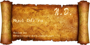 Nyul Dóra névjegykártya
